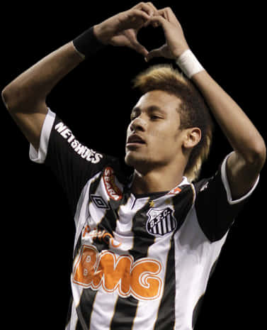 Neymar Celebration Heart Gesture PNG