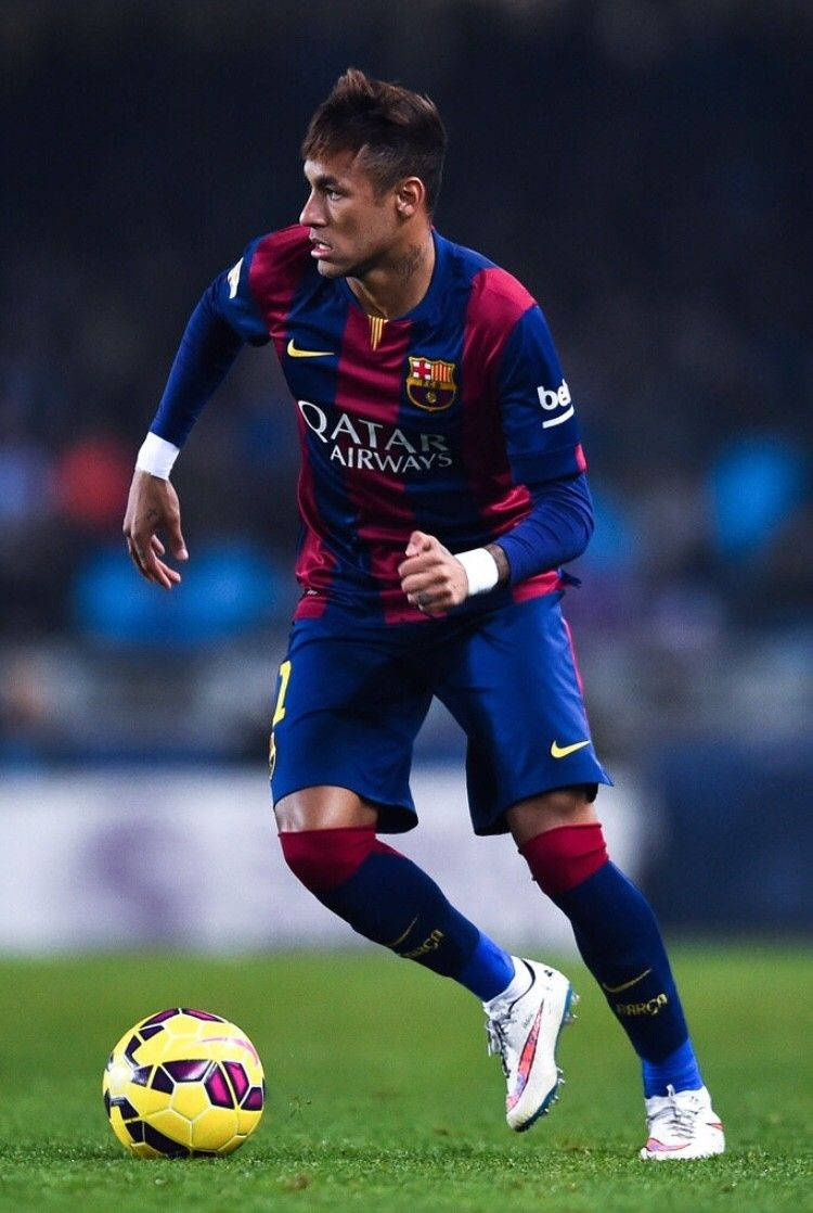 Image  Neymar playing in a match for FC Barcelona Wallpaper