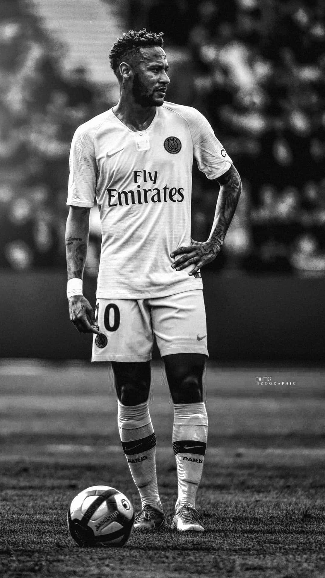 Neymarcon La Mano En La Cintura, Iphone. Fondo de pantalla