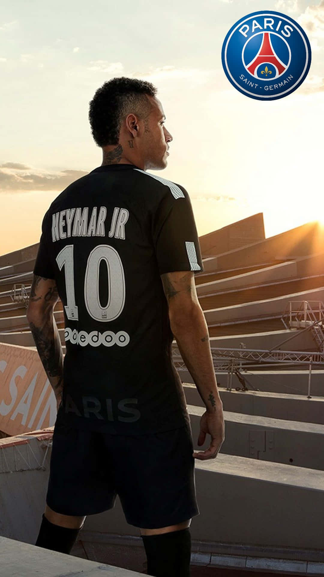 Neymar With Sunrise Iphone Wallpaper