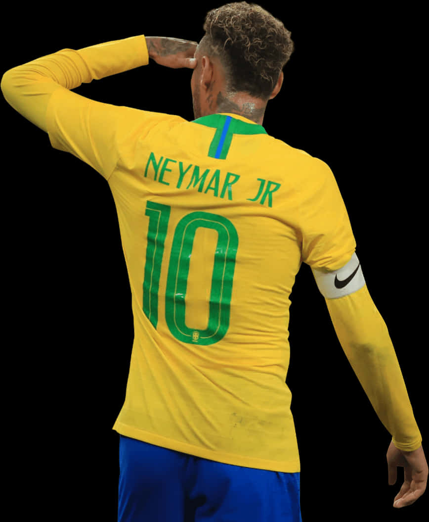 Neymar Jr Brazil Jersey Number10 PNG
