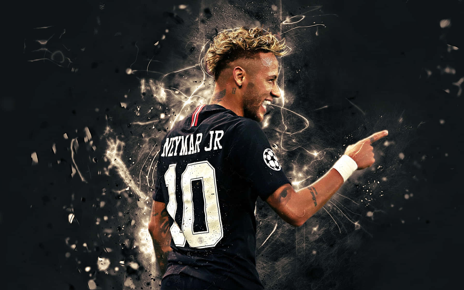 Neymar Junior Black Sportswear Wallpaper