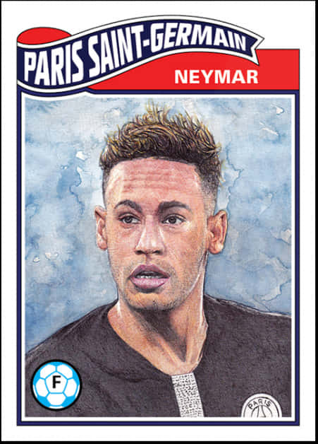 Neymar P S G Portrait Card PNG