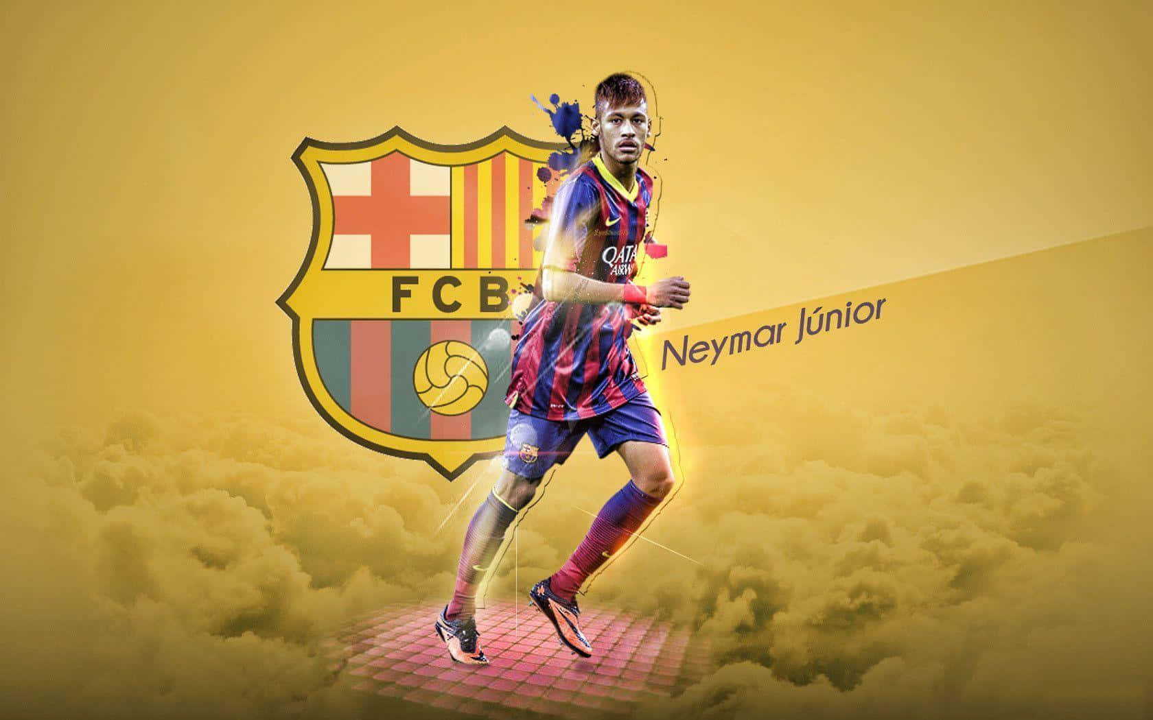 Fußballmeister Neymar In Aktion
