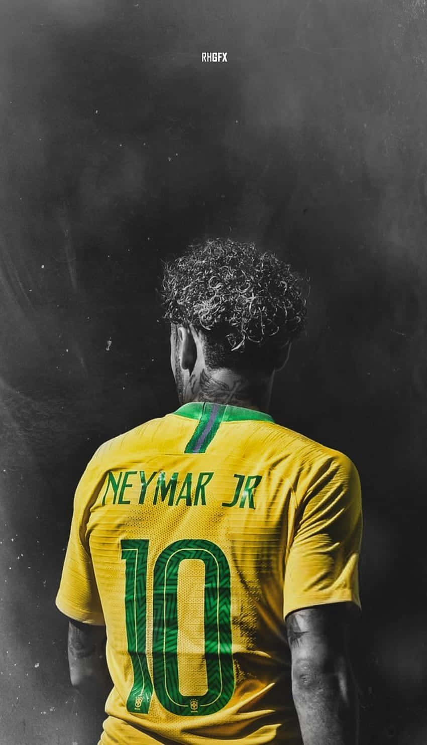 Neymarjubelt Mit Der Brasilianischen Nationalmannschaft.