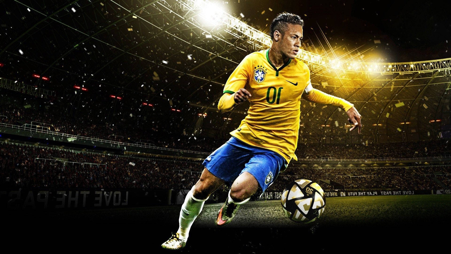 Brazil & Paris Saint-Germain star Neymar shows off his amazing dribbling moves Wallpaper