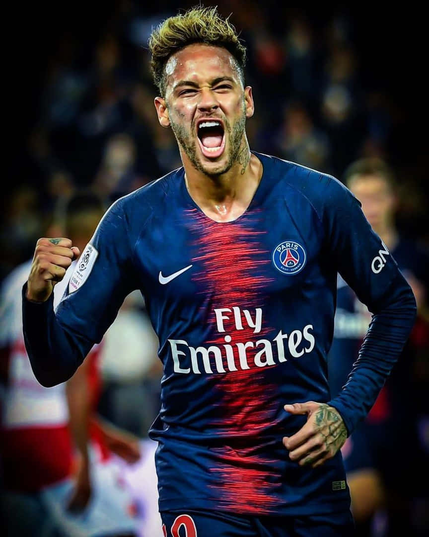 Neymar Ultra HD Fransk L1 Fodboldkamp Tapet Wallpaper