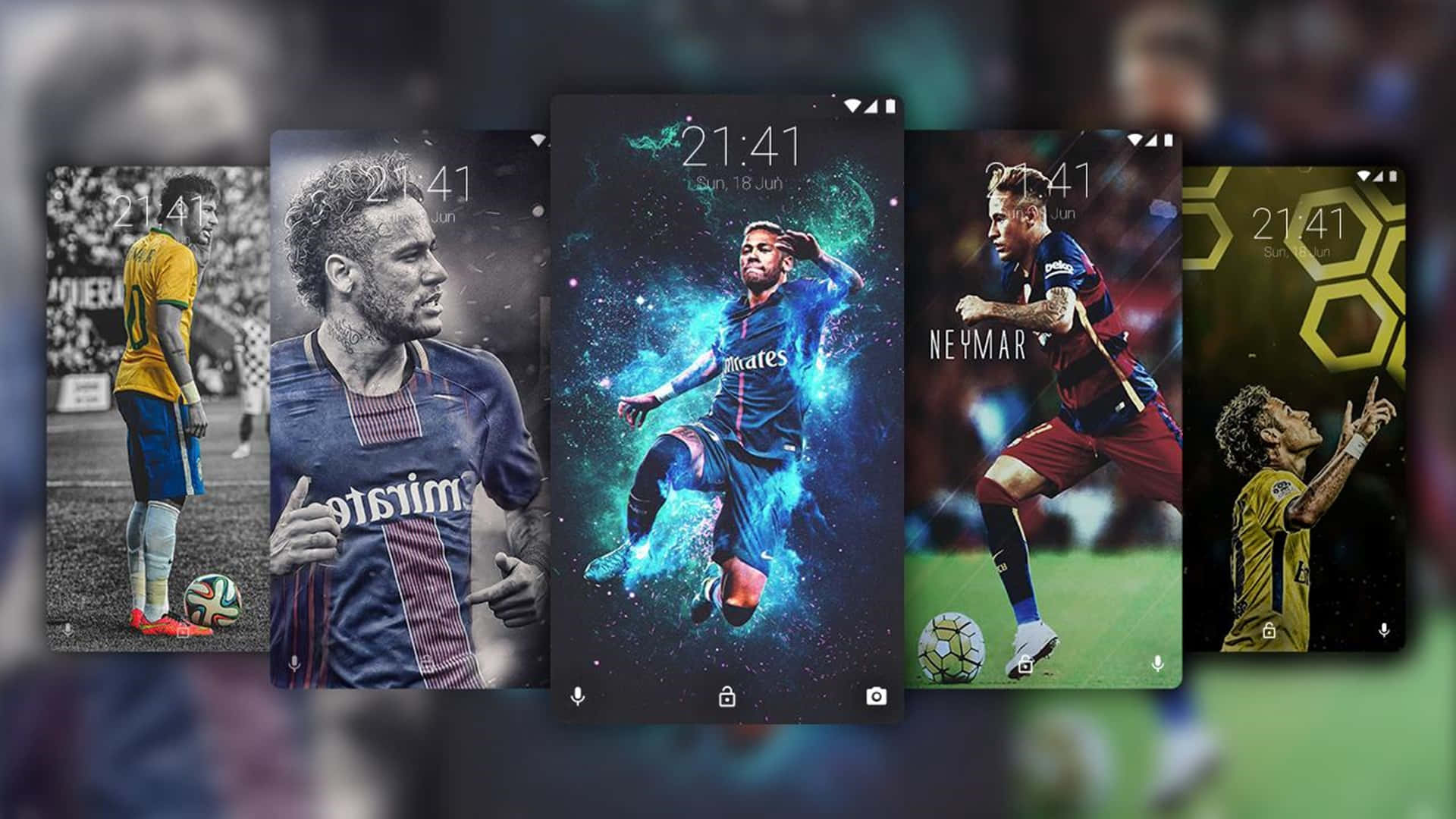 Neymar Ultra Hd Låseskærm Kollektion Wallpaper