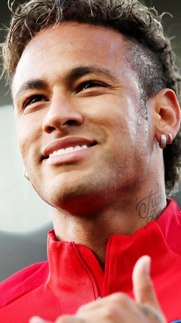 Neymar Ultra Hd Close-Up Smile Wallpaper