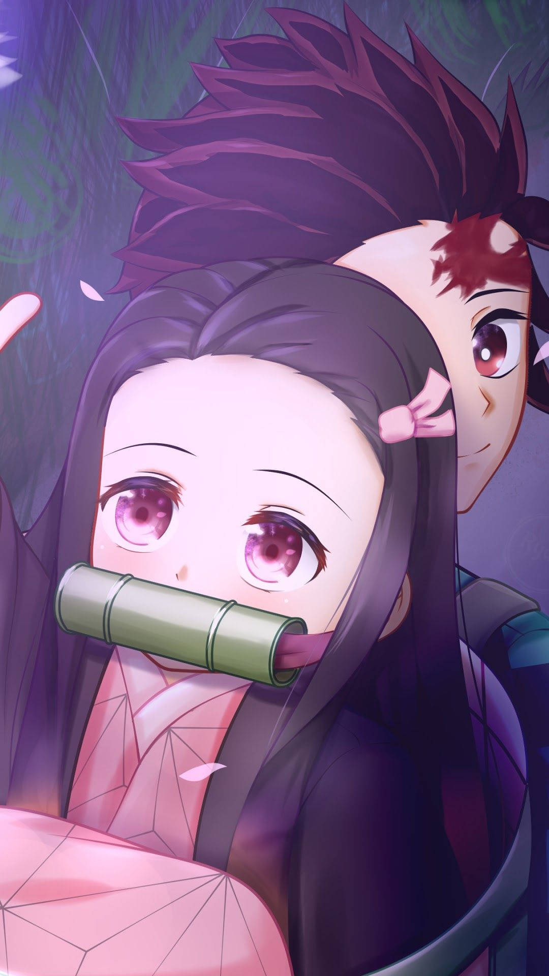 Enjoy your day with Nezuko's iPhone wallpaper Wallpaper