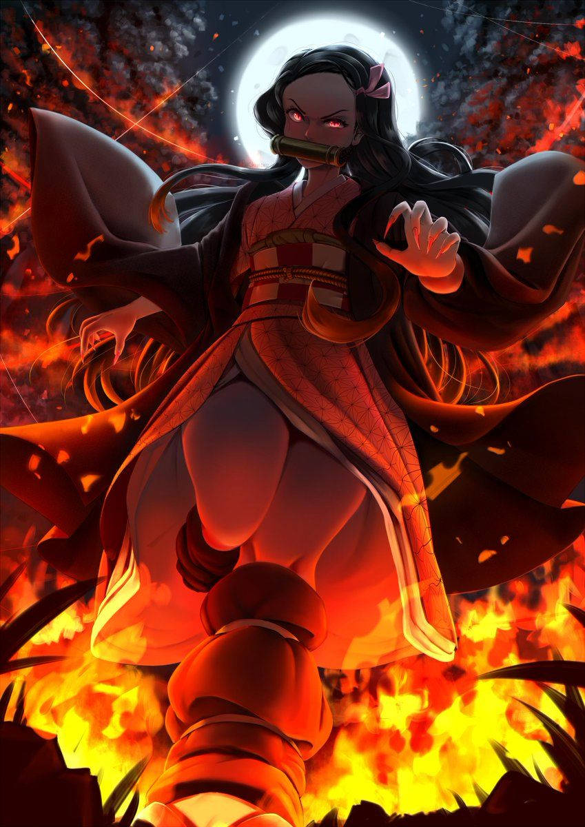 Get the Nezuko look on your phone with her official iPhone wallpaper Wallpaper