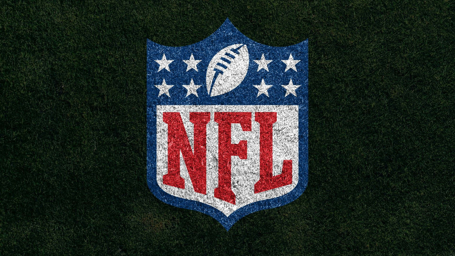 Nfl Logo On Grass With Stars