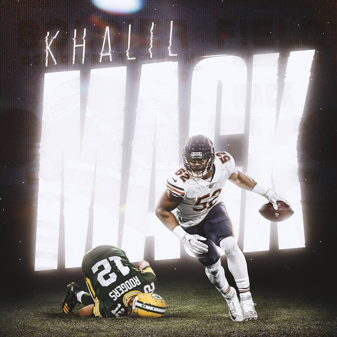NFL Chicago Bears Khalil Mack Cool Poster Wallpaper