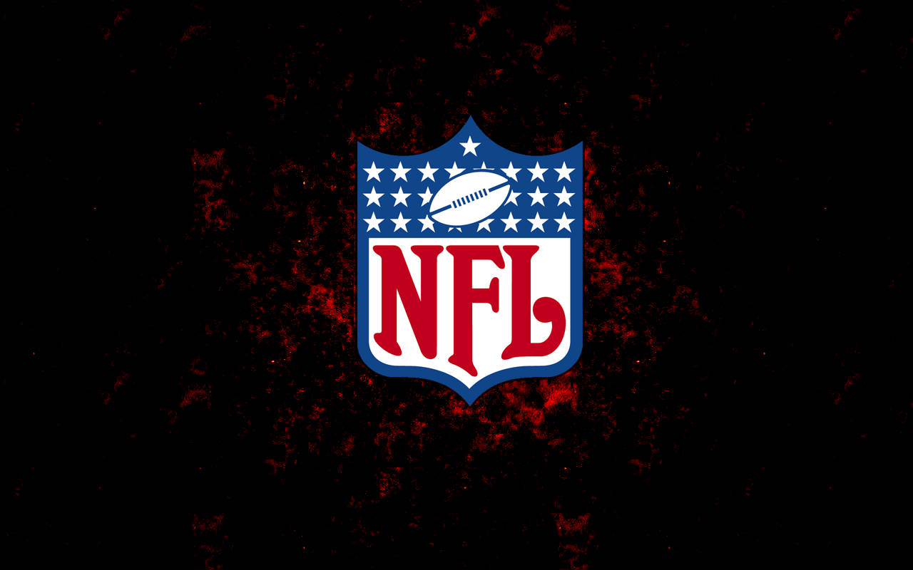 Download Nfl Football Logo On Black Background Wallpaper