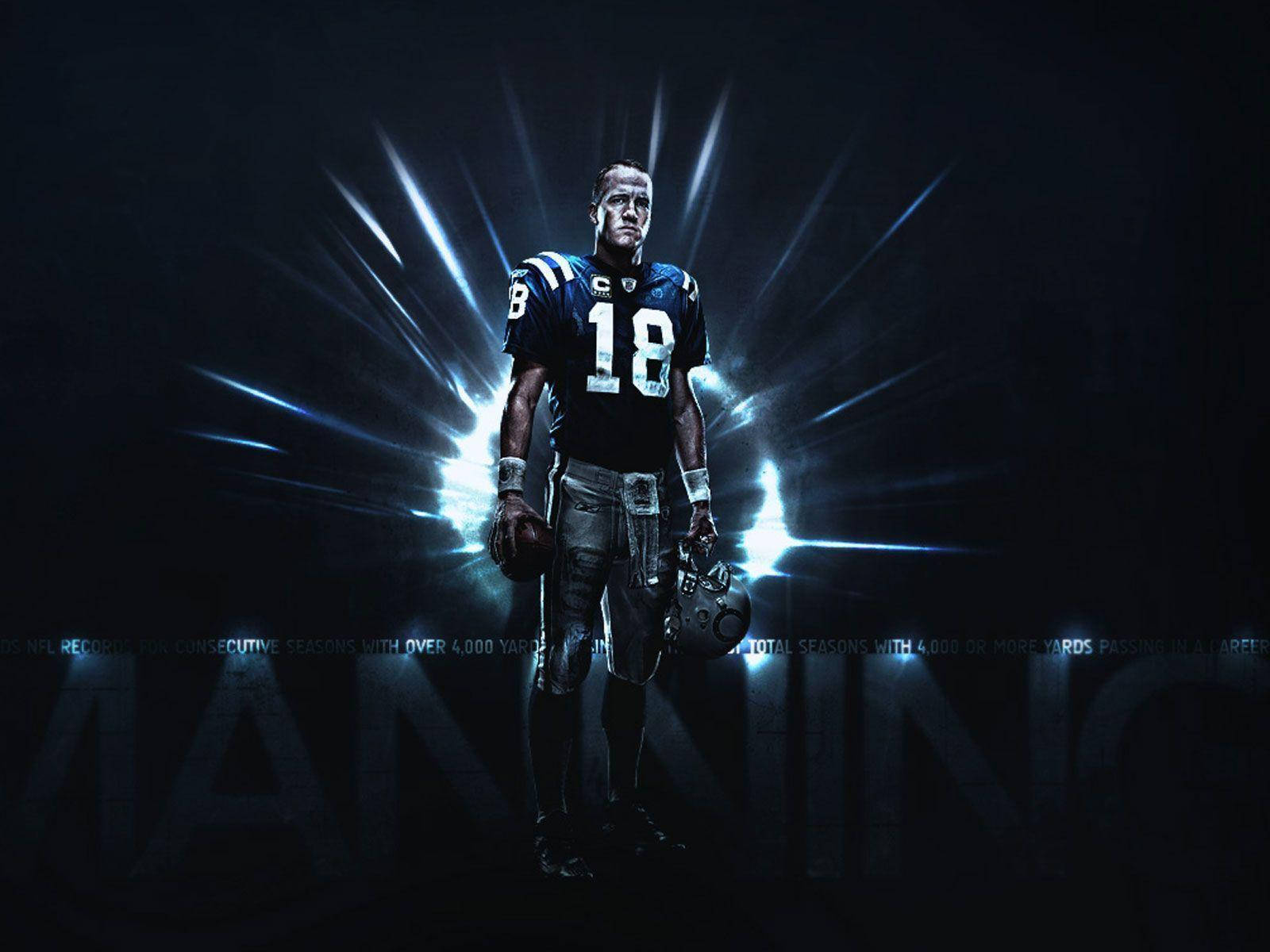 Download wallpapers Peyton Manning 4k wide receiver Denver Broncos  american football NFL Peyton Williams Manning National Football League  neon lights creative for desktop with resolution 3840x2400 High Quality  HD pictures wallpapers