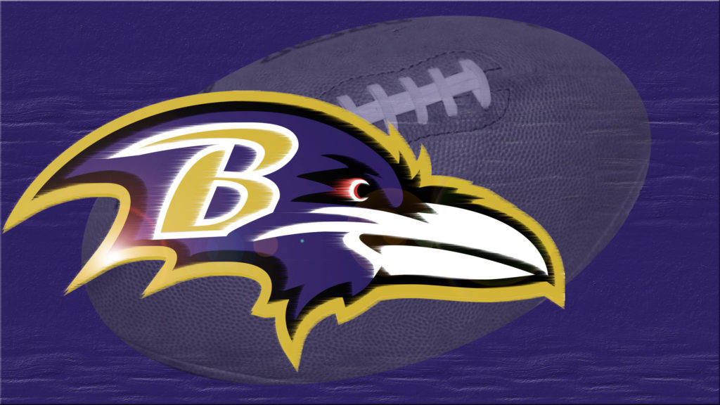 Equipede Futebol Americano Da Nfl, O Logotipo Do Baltimore Ravens Para Ser Usado Como Papel De Parede Em Computadores Ou Celulares. Papel de Parede