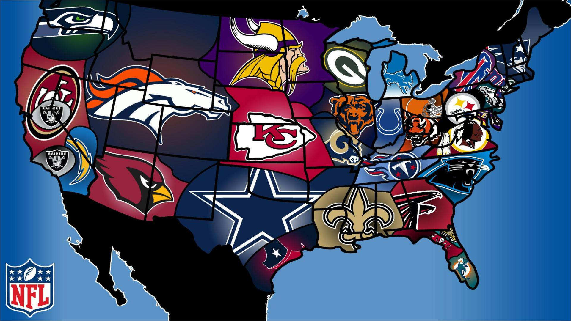 NFL Map Teams Los Angeles Chargers Wallpaper