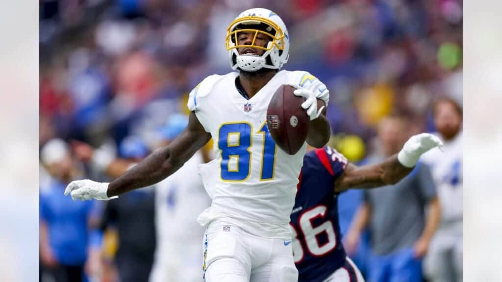 NFL Mike Williams von den Los Angeles Chargers in Houston, Texas. Wallpaper