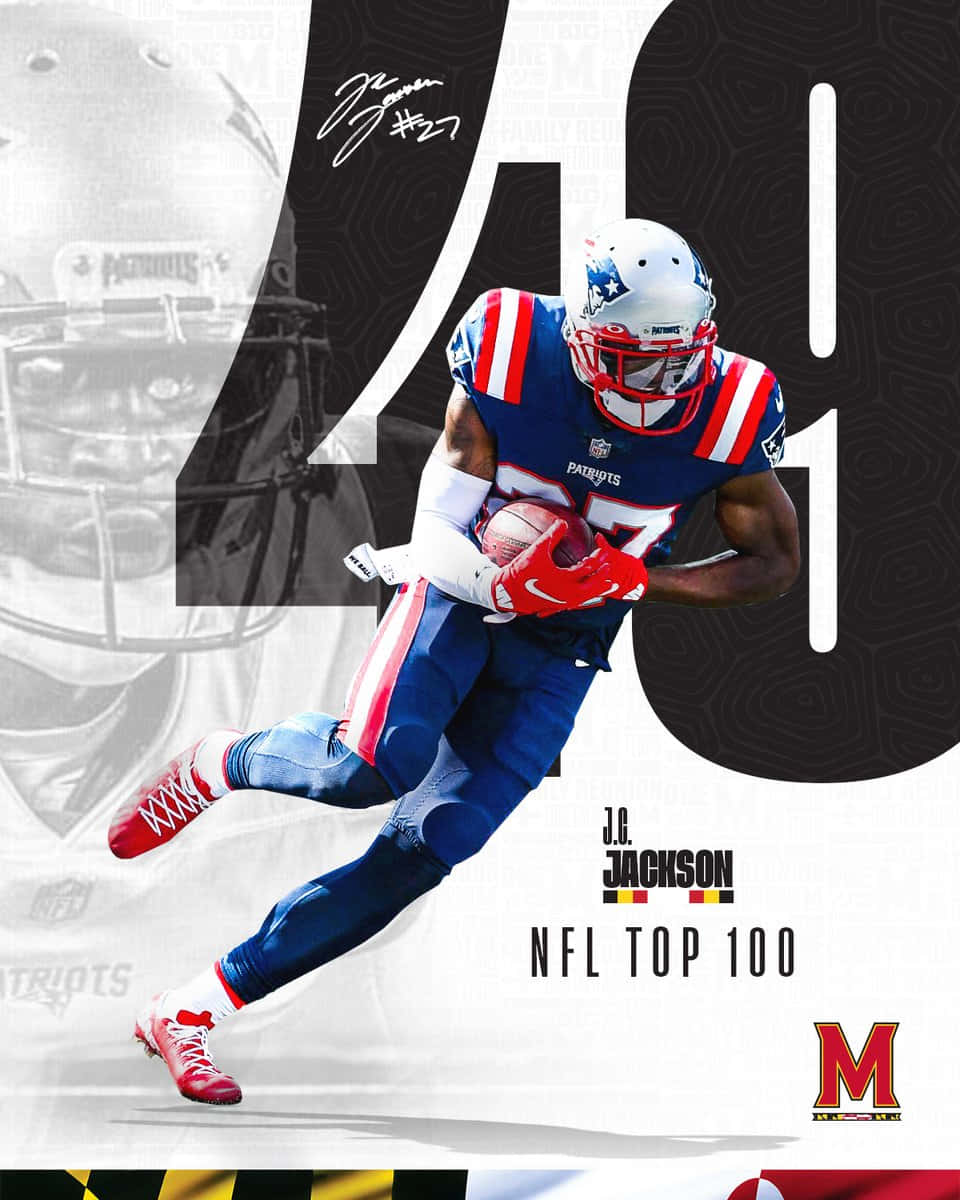 NFL Top 100 2021 Rank 49 Football Cornerback JC Jackson Wallpaper