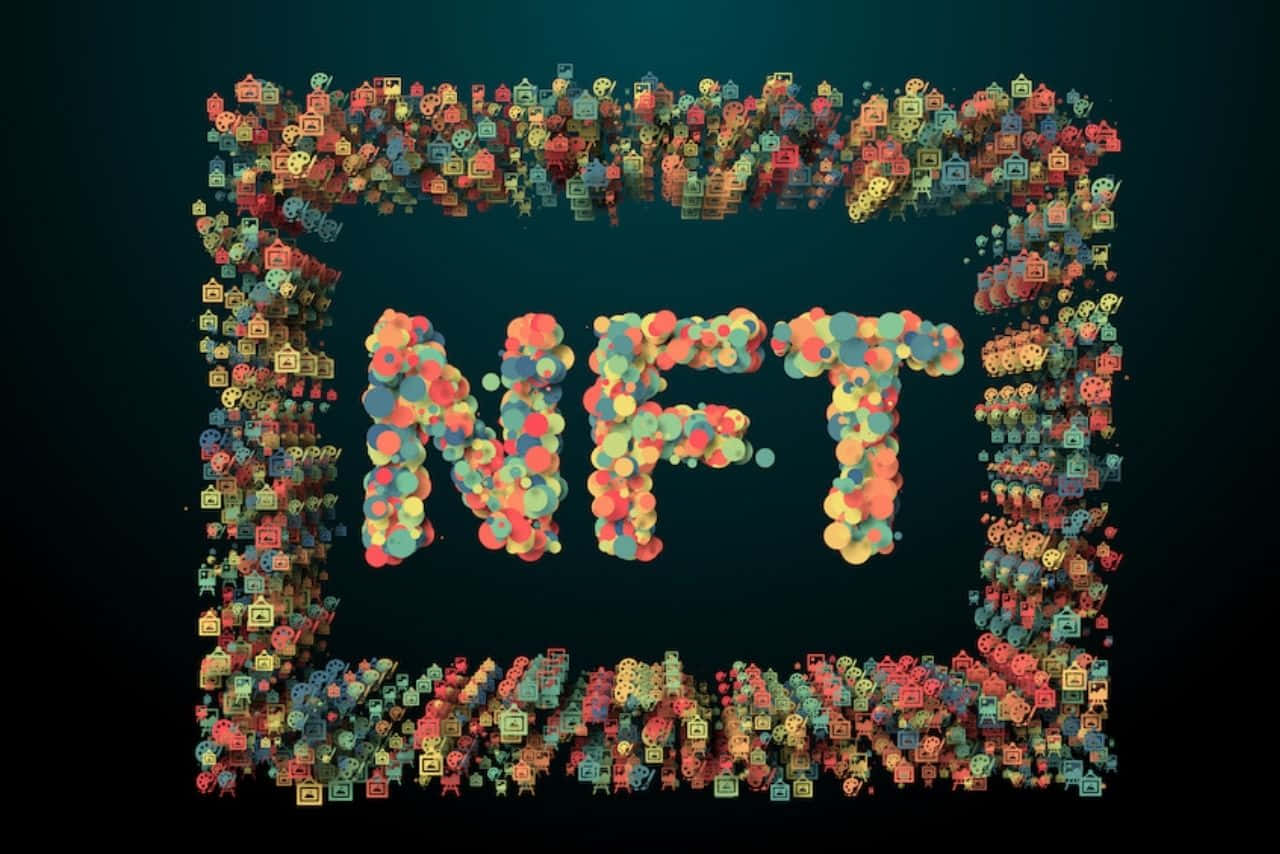 Nft Logo With Colorful Squares