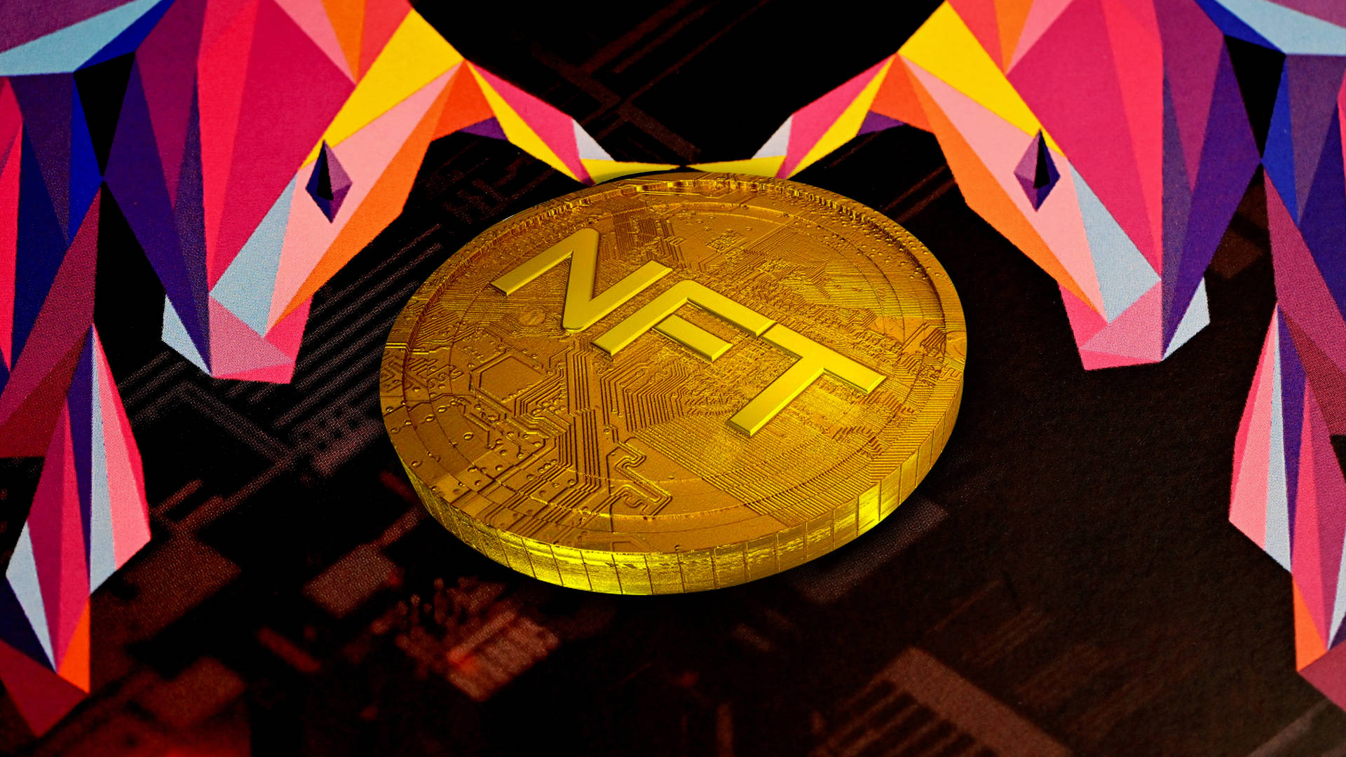 Nft Gold Coin Digital Art