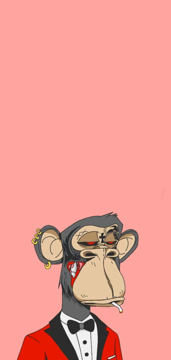 Nft Monkey With Piercings Wallpaper