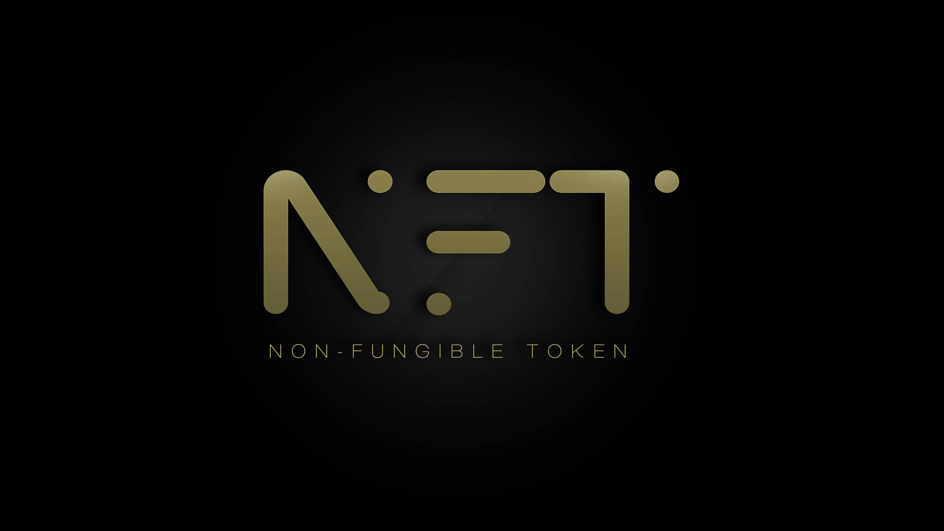 Nft Non Fungible Token Gold Logo