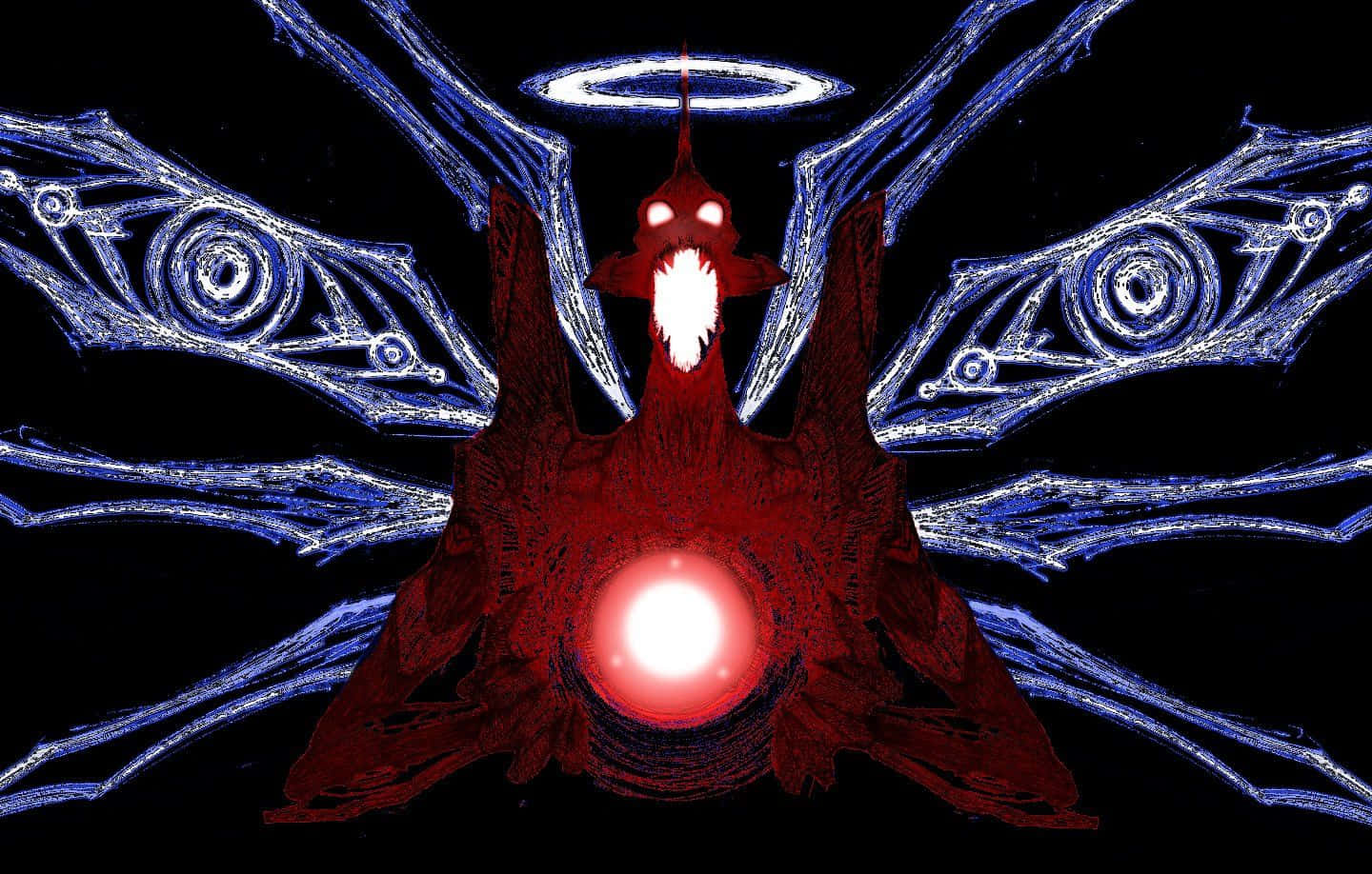 Nge Red And Blue Creature Wallpaper