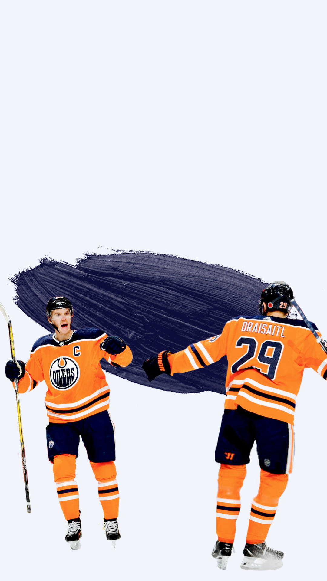 NHL Edmonton Oilers Leon Draisaitl Digital Kunst Papirvæg Wallpaper