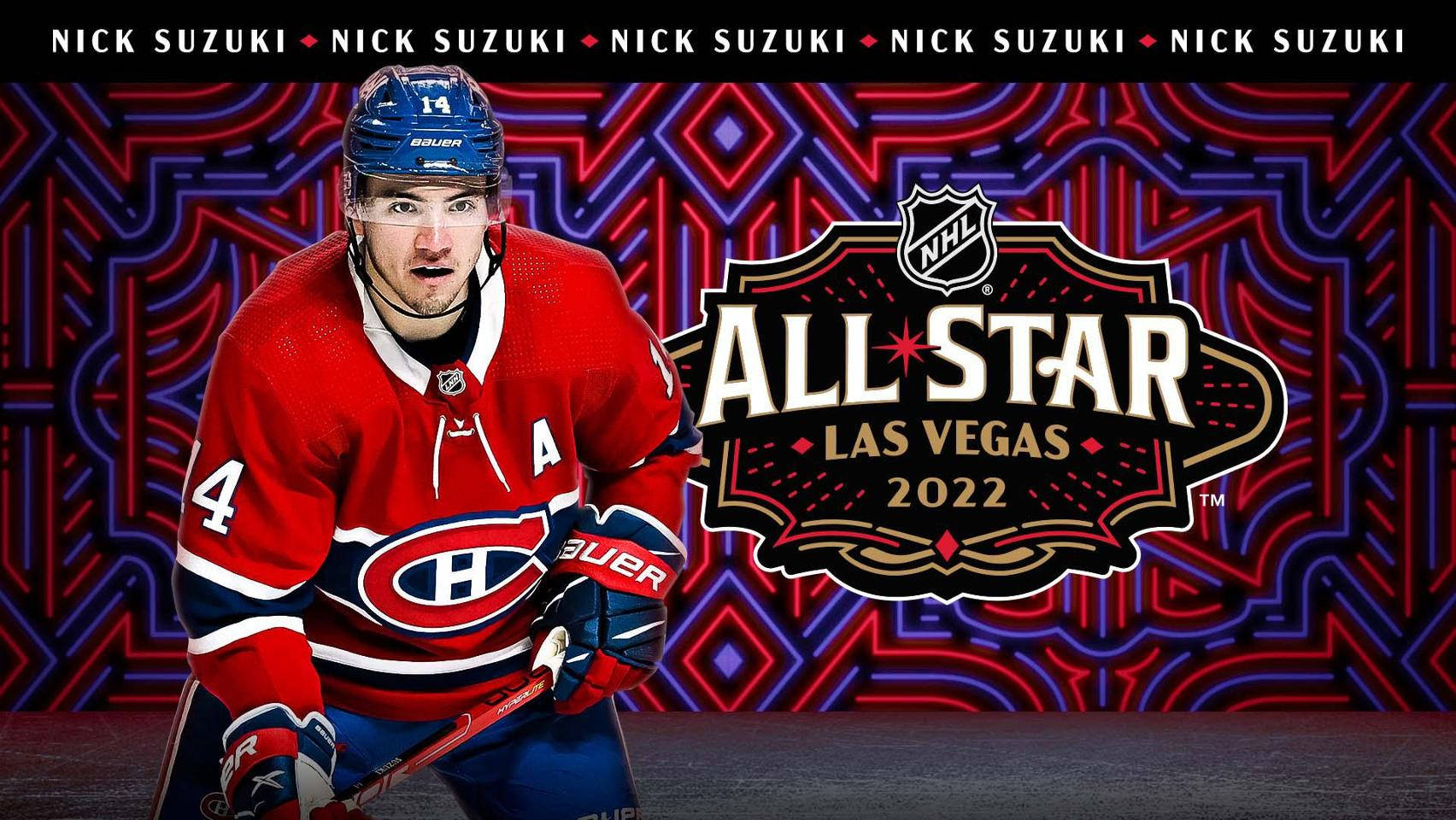 Nhl Montreal Canadiens Nick Suzuki All Star Poster Wallpaper