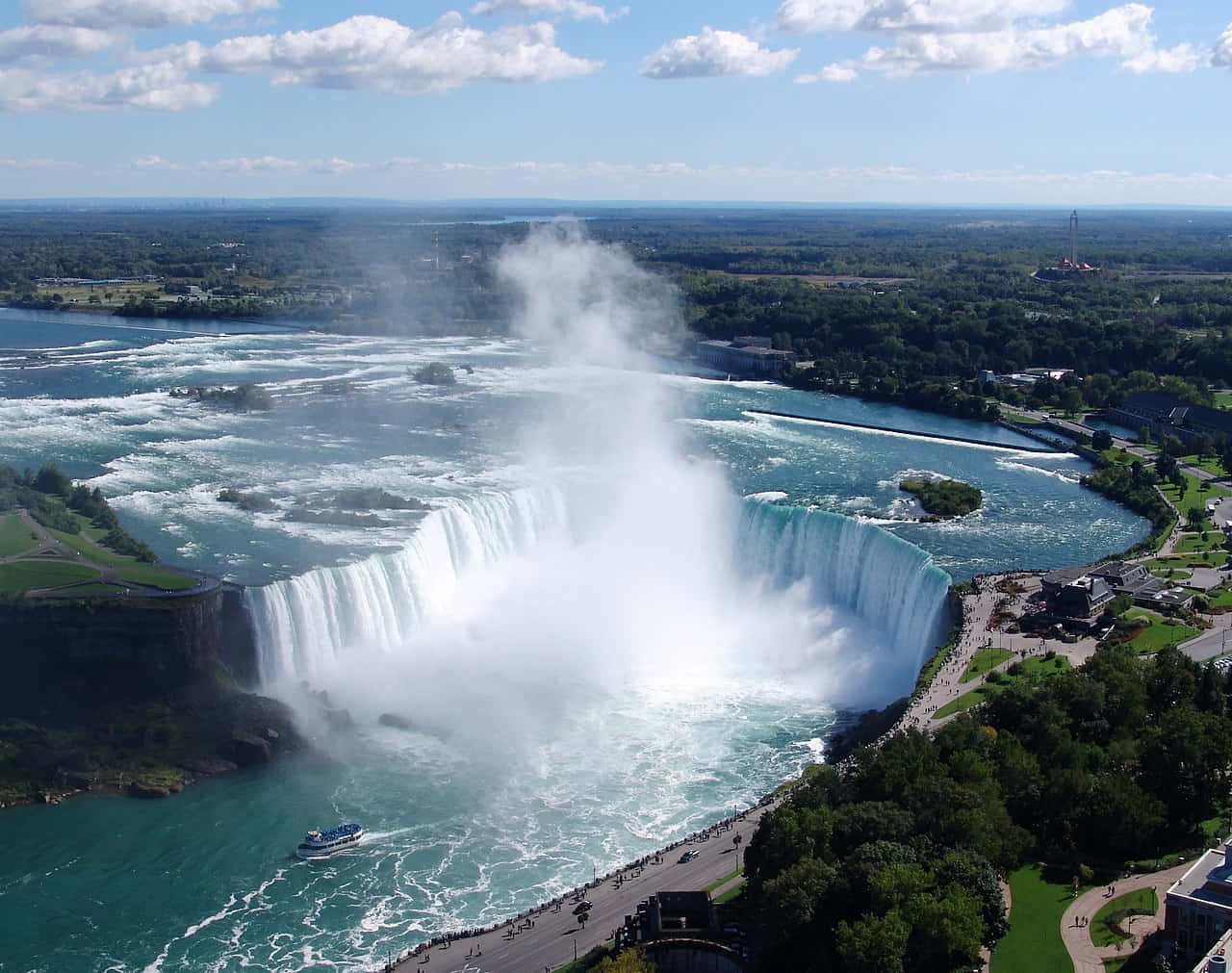 Enmajestätisk Vy Över Niagarafallen