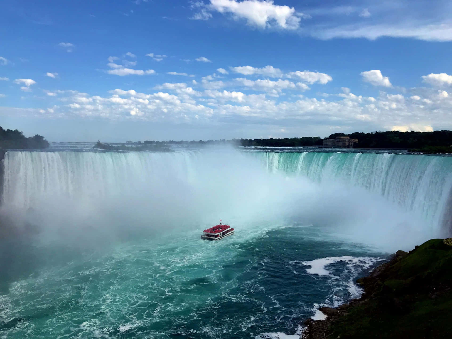 Niagarafalls - Et Berømt Og Majestætisk Naturligt Vidunder.