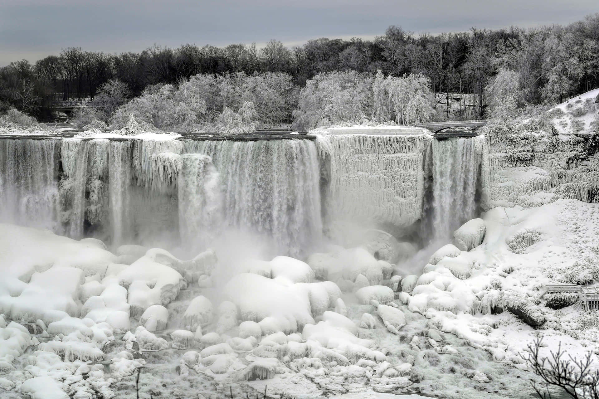 Niagarafallenpå Vintern