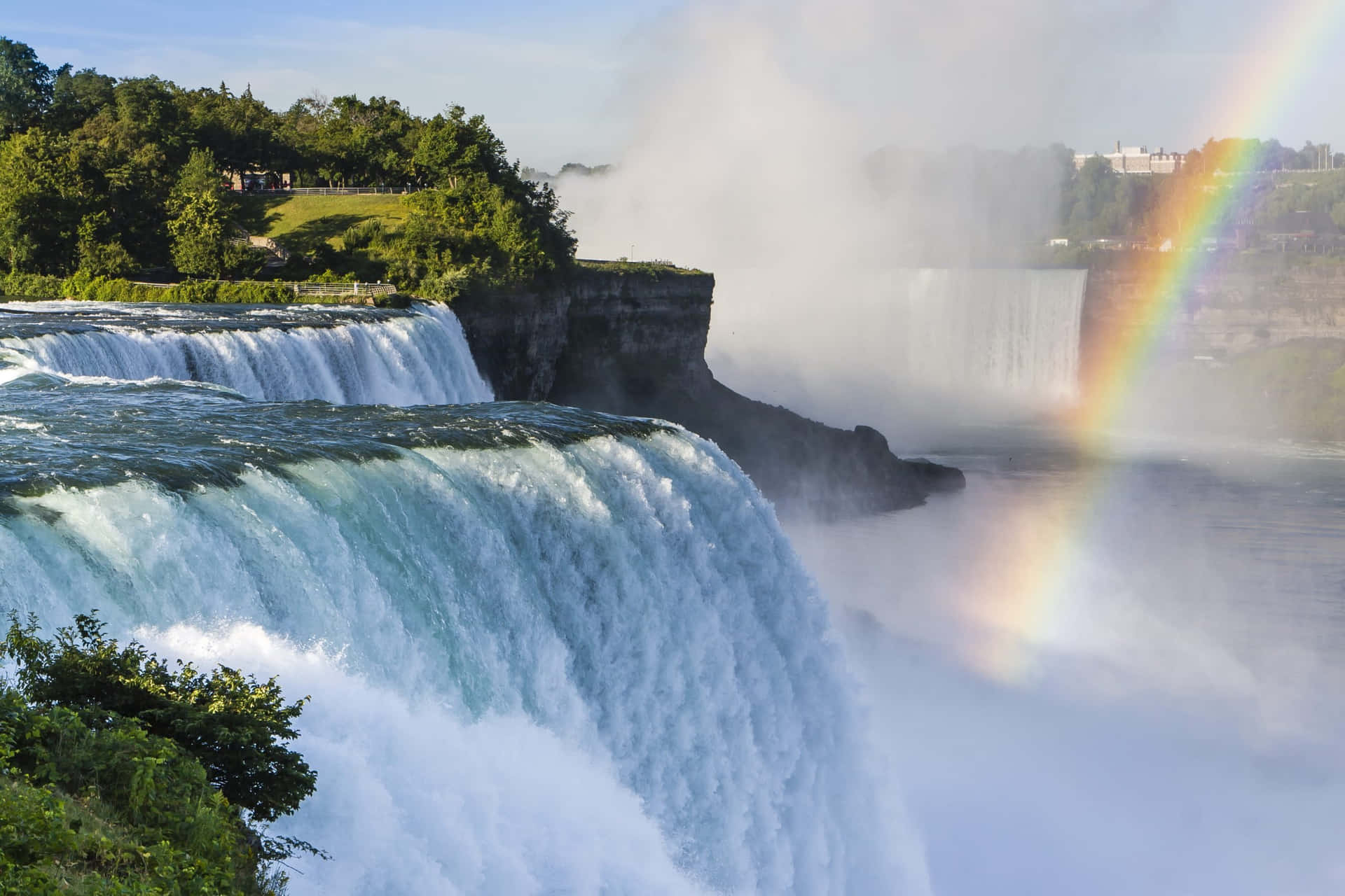 Erlebensie Die Majestätische Schönheit Der Niagarafälle.
