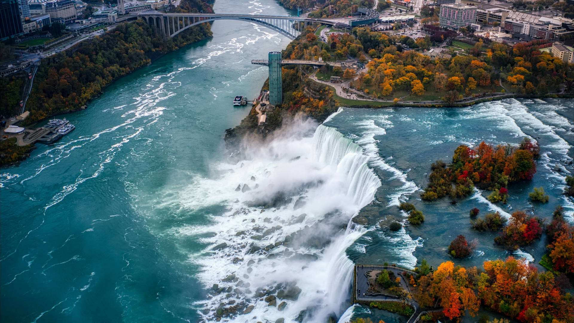 Niagara Falls Aerial Shot Wallpaper