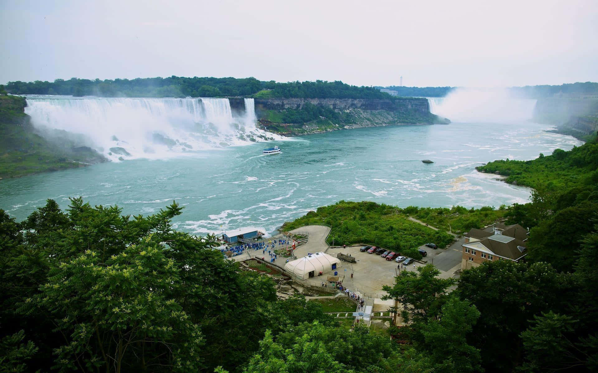 Niagara Falls From The Top Of A Hill