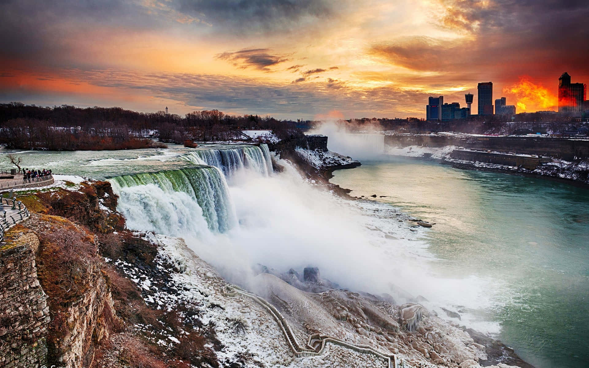 Enbild Perfekt Utsikt Över Niagara Falls