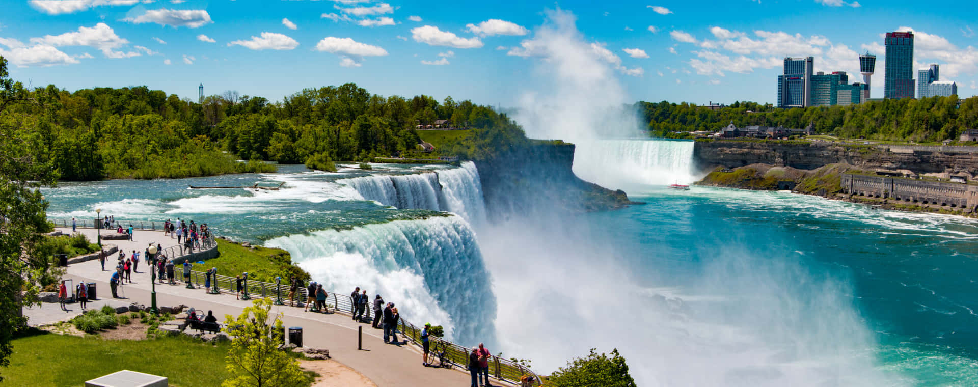 Niagarafalleni Kanada Från Ovan - Som Datorskärmsbakgrund Eller Mobilskärmsbakgrund. Wallpaper