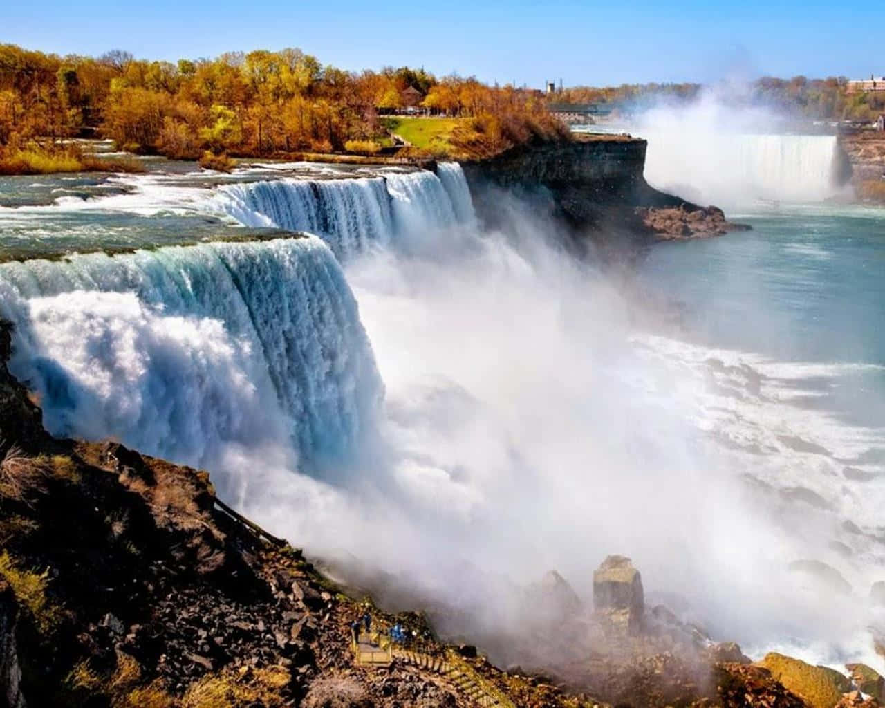Parcostatale Delle Cascate Del Niagara In Canada Sfondo