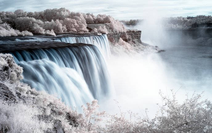 Niagara Falls Digital Painting Wallpaper