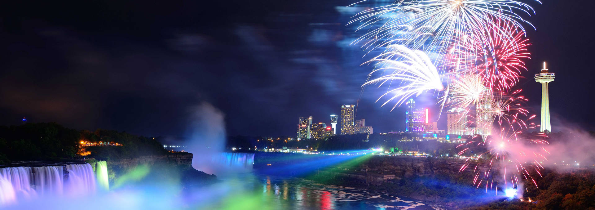 Niagara Falls Fireworks Display Wallpaper