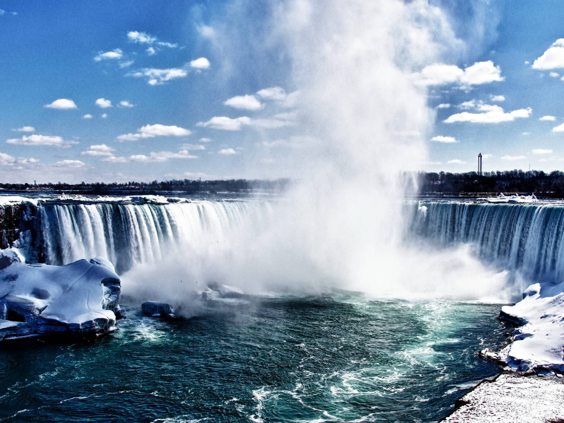 Niagara Vandfald Splash på en tekstureret baggrund: 