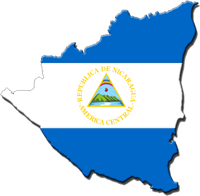 Nicaragua Mapwith Flag Overlay PNG