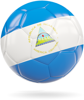 Nicaragua Themed Soccer Ball PNG