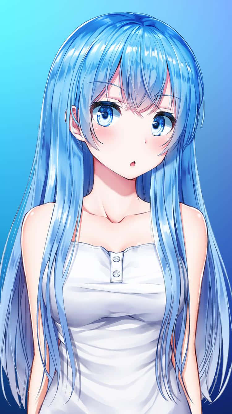 Download Nice Anime Blue Curious Eyes Wallpaper | Wallpapers.com