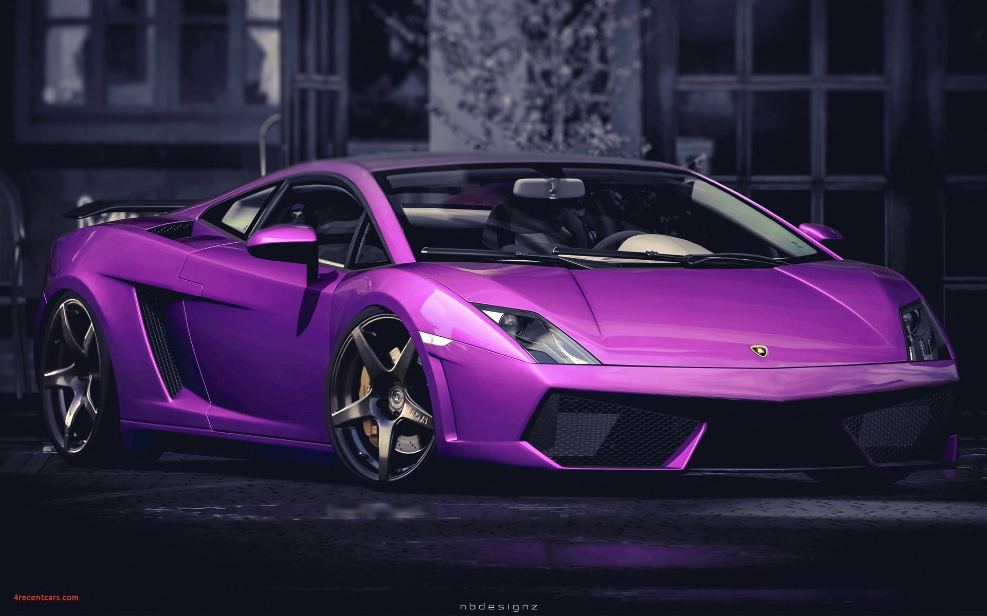 Nice Car Purple Lamborghini
