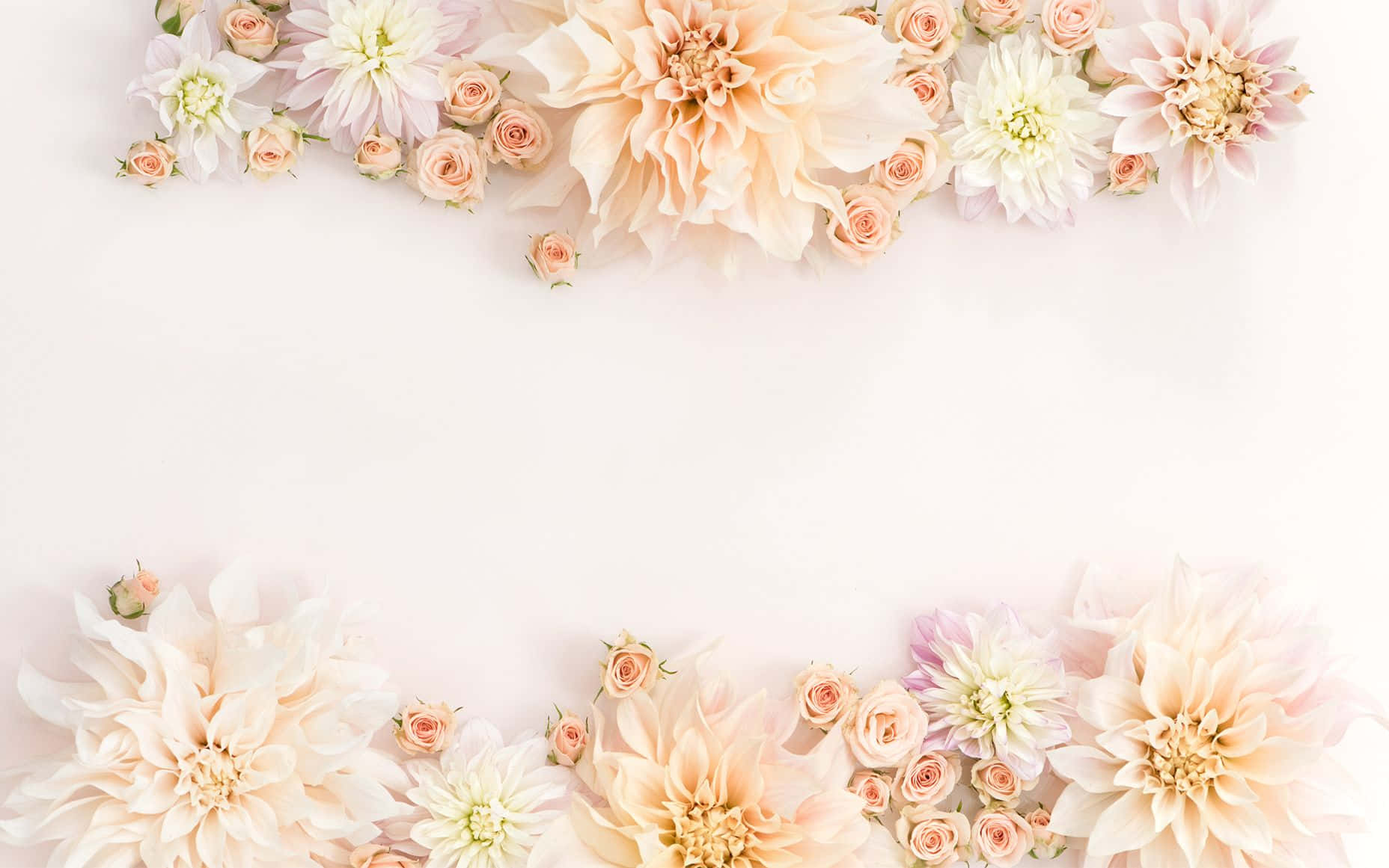 Rosegold Blommor Snyggt Skrivbordsunderlägg. Wallpaper
