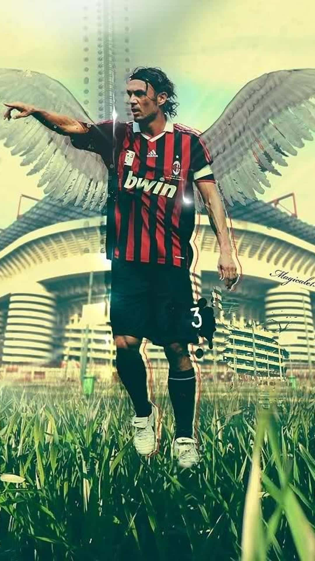 Nice Home Screen Idea Of Italian Footballer Paolo Maldini Background
