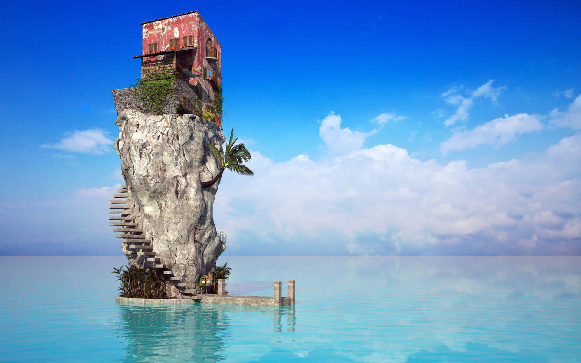 A House On A Rock In The Water