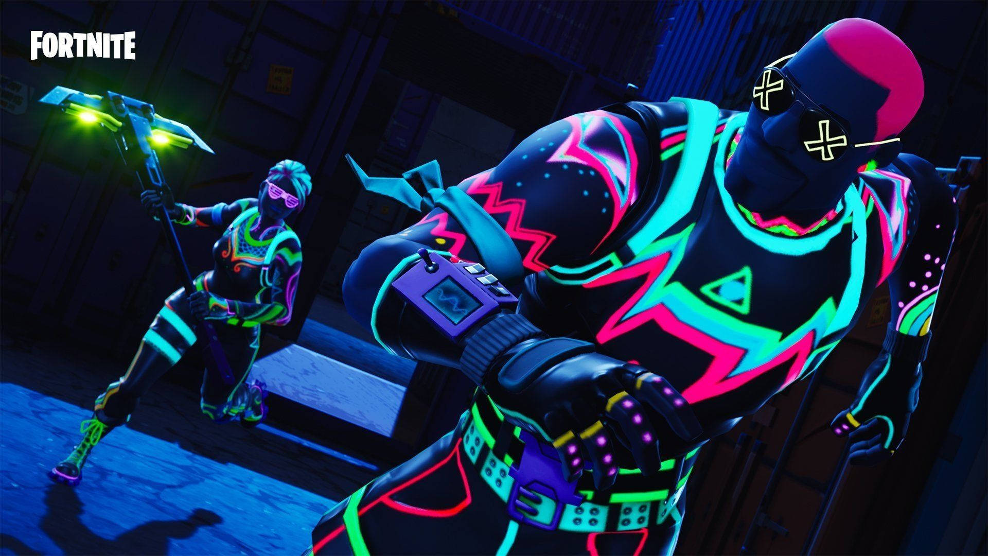 Nice Neon Fortnite Skin Outfit Wallpaper